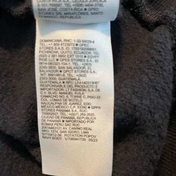 Old Navy Rotation Popover Hoodie Navy Blue Long Sleeve Pull-Over XS - Picture 9 of 9